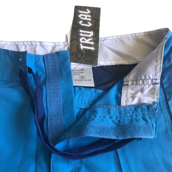 Tru Cal Men’s Swim Shorts Trunks Boardshorts Blue Sz 30 NWT - Picture 10 of 11